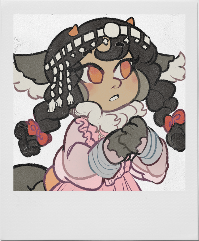 Art of a seal person wearing traditional Yakutian clothing.